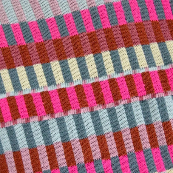 Vintage Coogi-Like Multi-Colour  Rectangular Shapes Knit Mockneck Sweater M - Picture 12 of 12